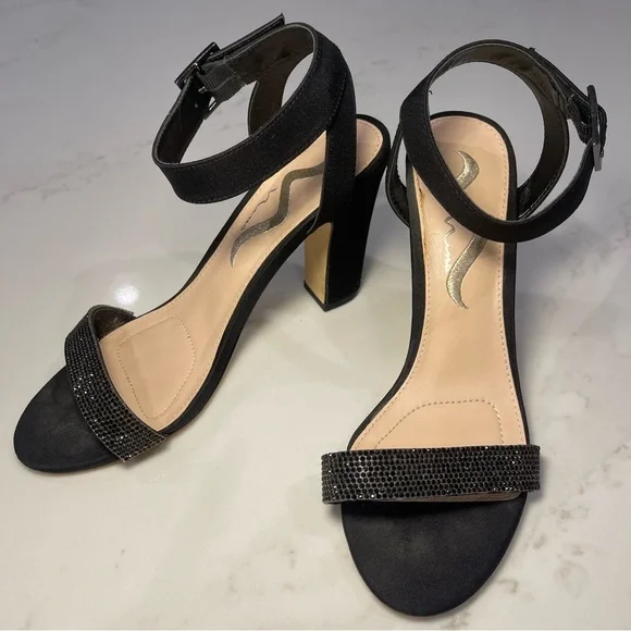 Nina Black Sparkling Heels - Picture 3 of 16